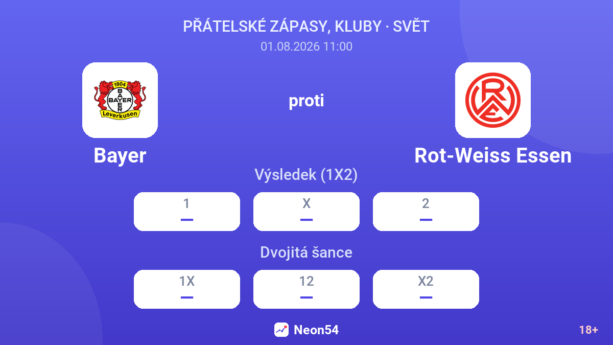 Bayer proti Rot-Weiss Essen — kurzy
