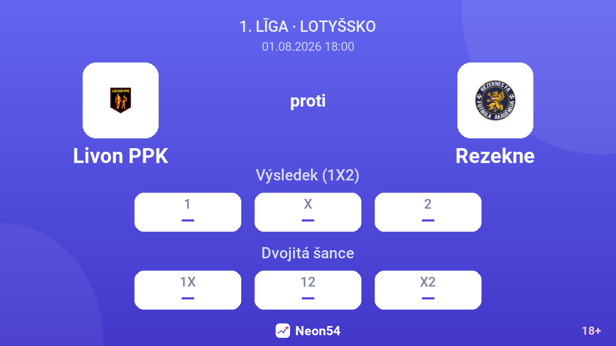 Livon PPK proti Rezekne — kurzy