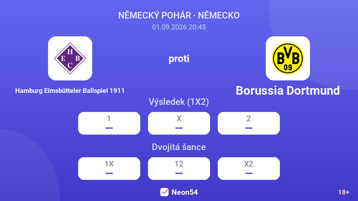 HEBK Hamburg – Borussia Dortmund — kurzy