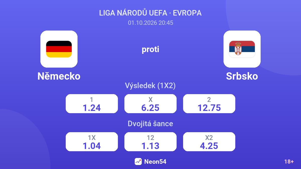 Německo – Srbsko — kurzy