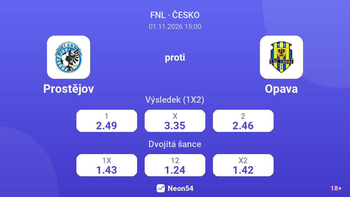 Prostějov – Opava — kurzy