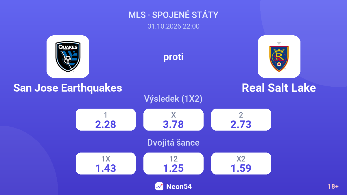 San Jose Earthquakes – Real Salt Lake — kurzy