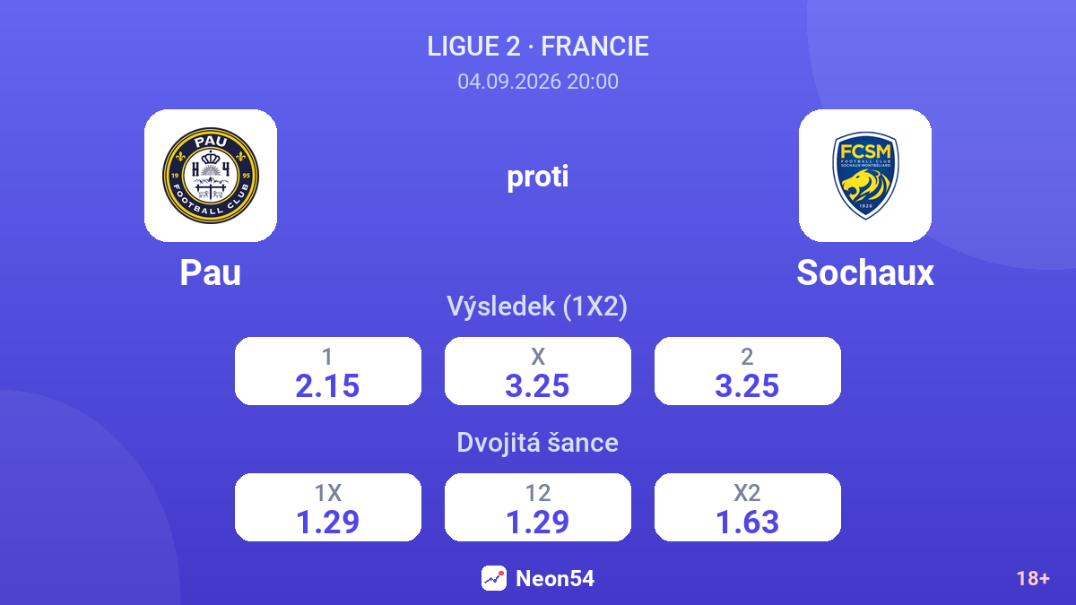 Pau – Sochaux — kurzy