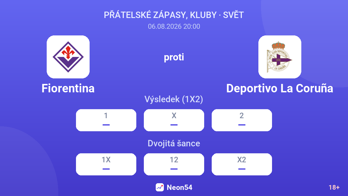 Fiorentina proti Deportivo La Coruña — kurzy