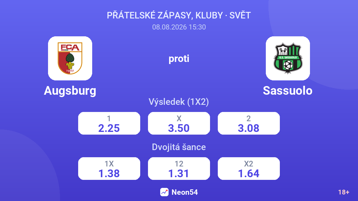Augsburg – Sassuolo — kurzy
