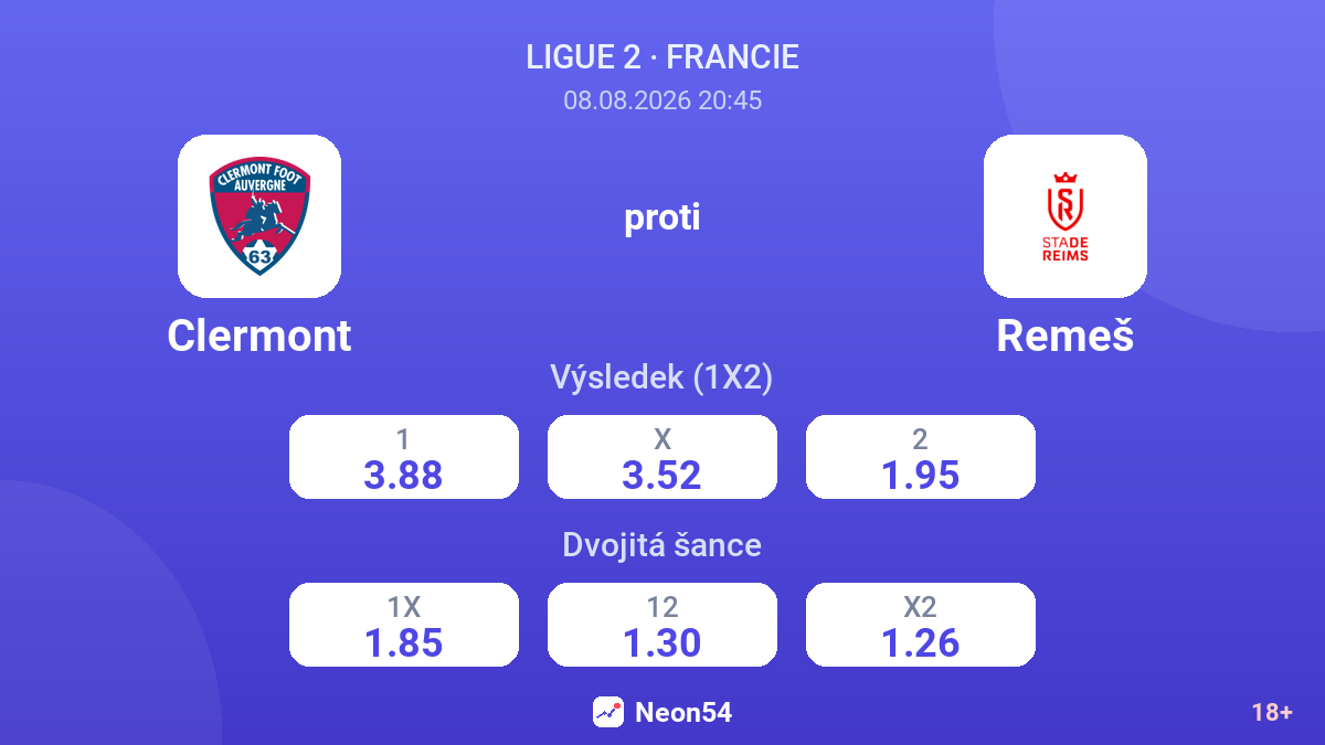 Clermont – Remeš — kurzy