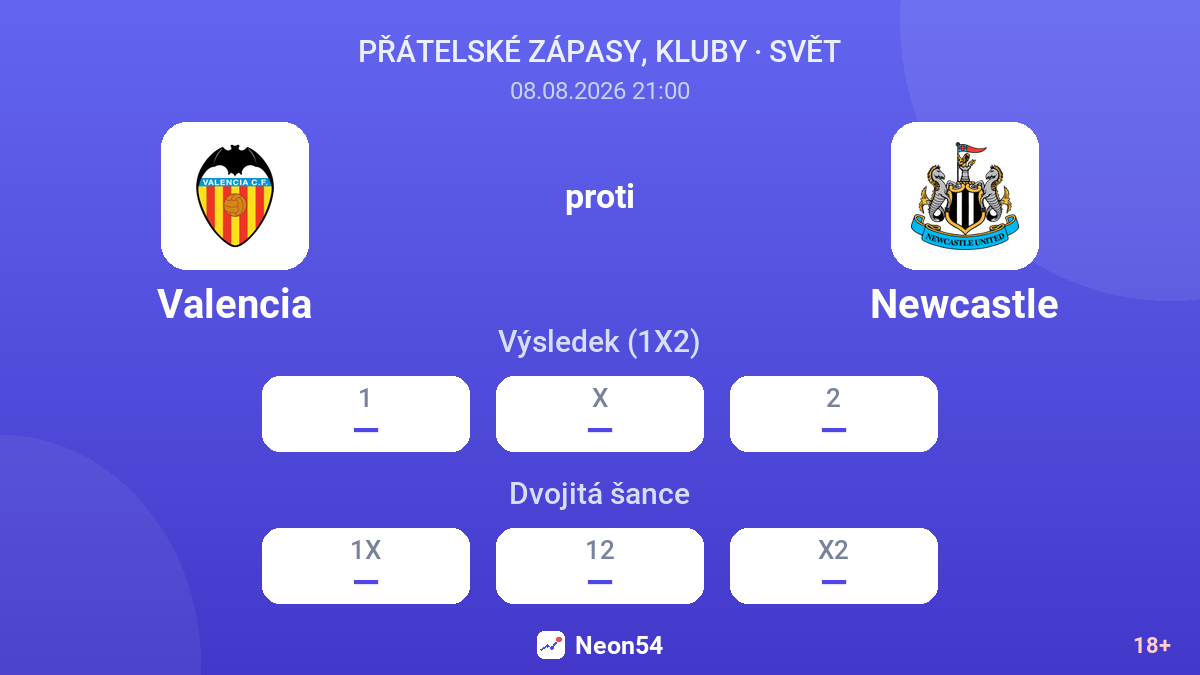 Valencia – Newcastle — kurzy