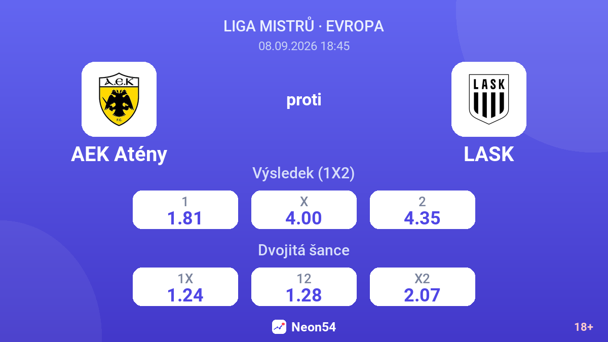 AEK Atény – LASK — kurzy