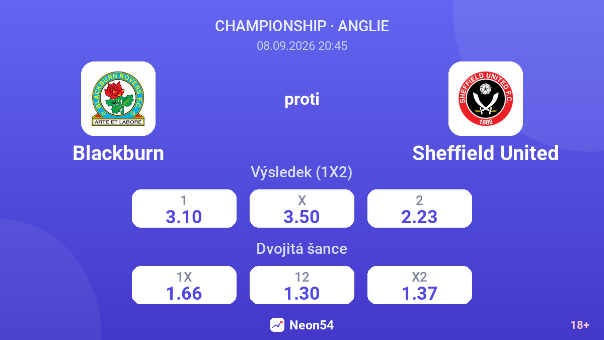 Blackburn – Sheffield United — kurzy