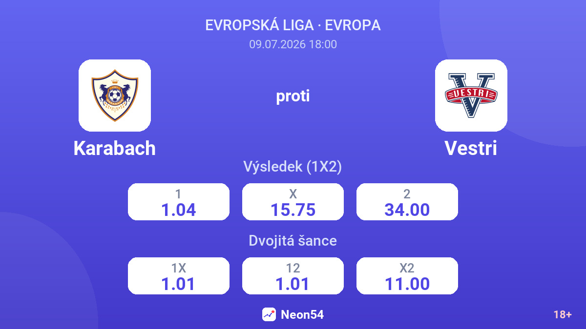 Karabach proti Vestri — kurzy