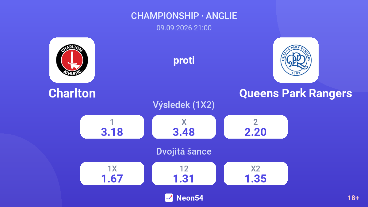 Charlton – Queens Park Rangers — kurzy