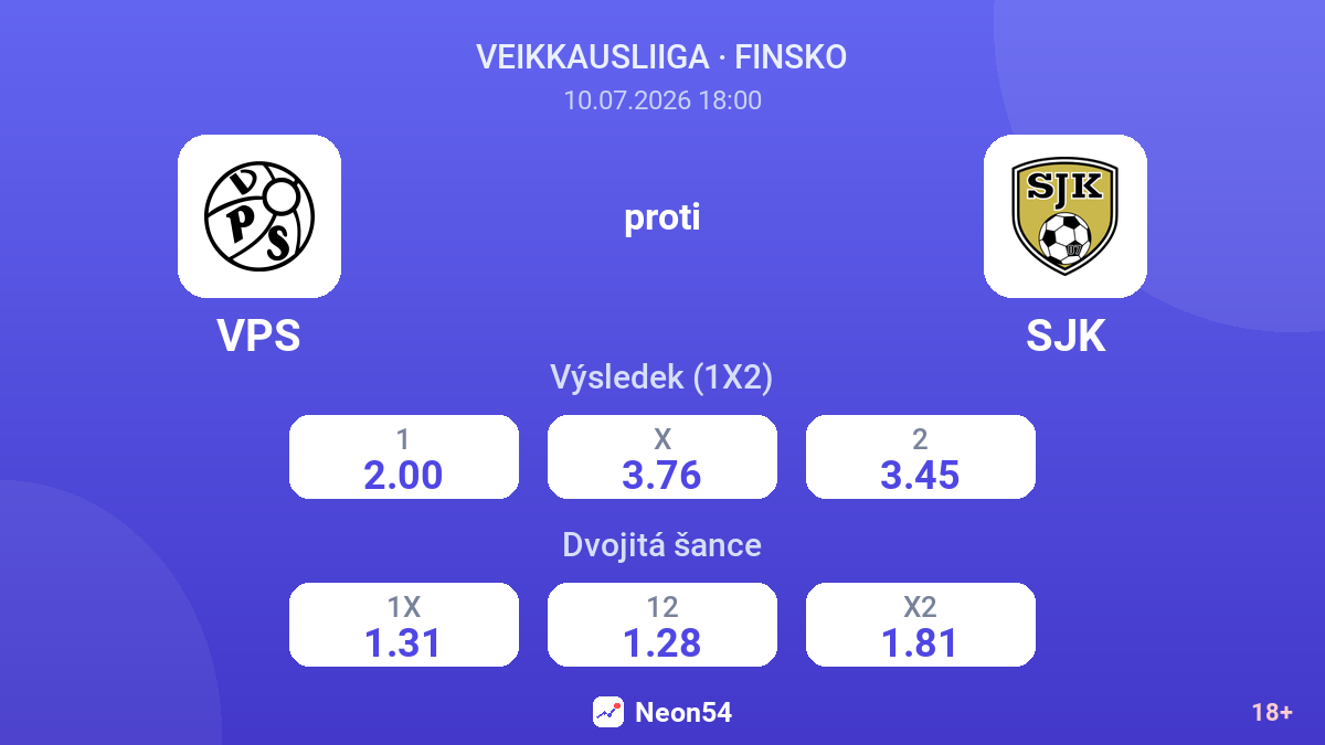 VPS proti SJK — kurzy