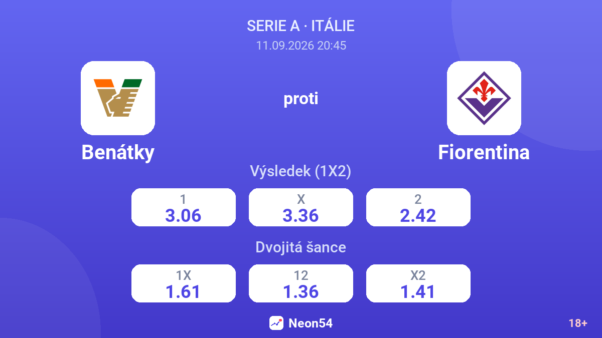 Benátky – Fiorentina — kurzy