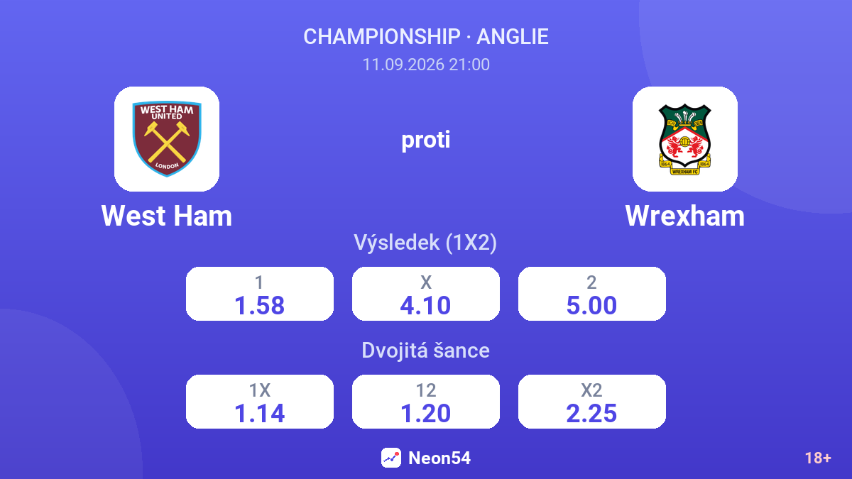 West Ham – Wrexham — kurzy