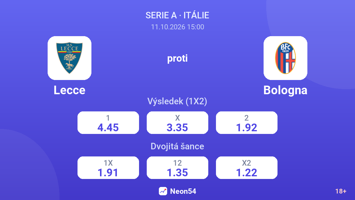 Lecce – Bologna — kurzy