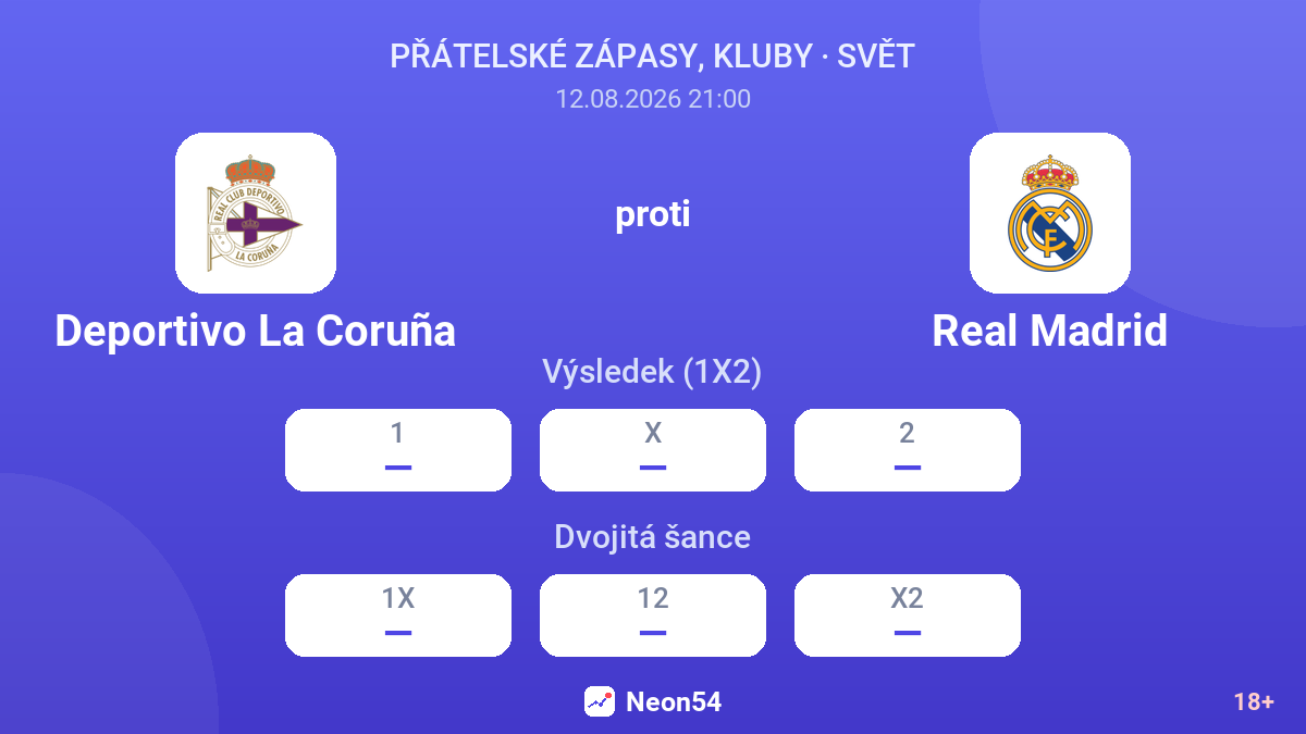 Deportivo La Coruña – Real Madrid — kurzy