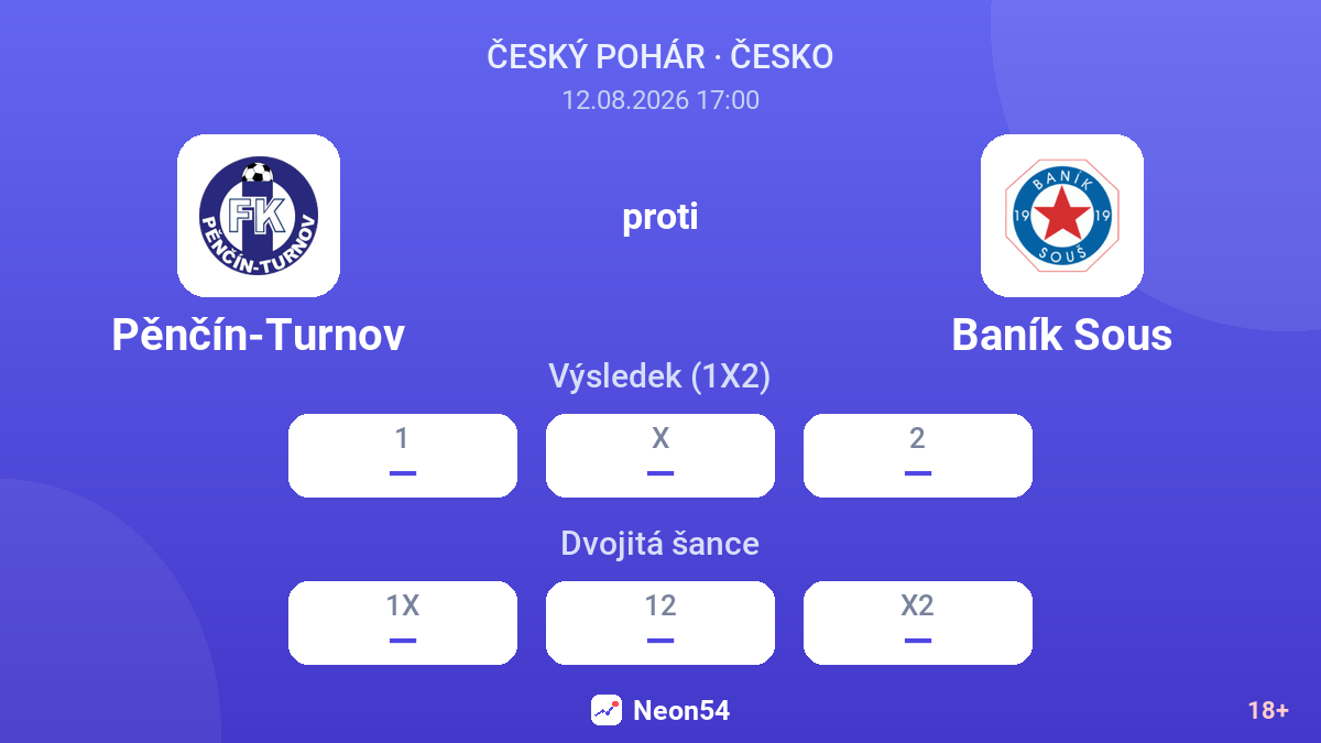 Pěnčín-Turnov – Baník Sous — kurzy
