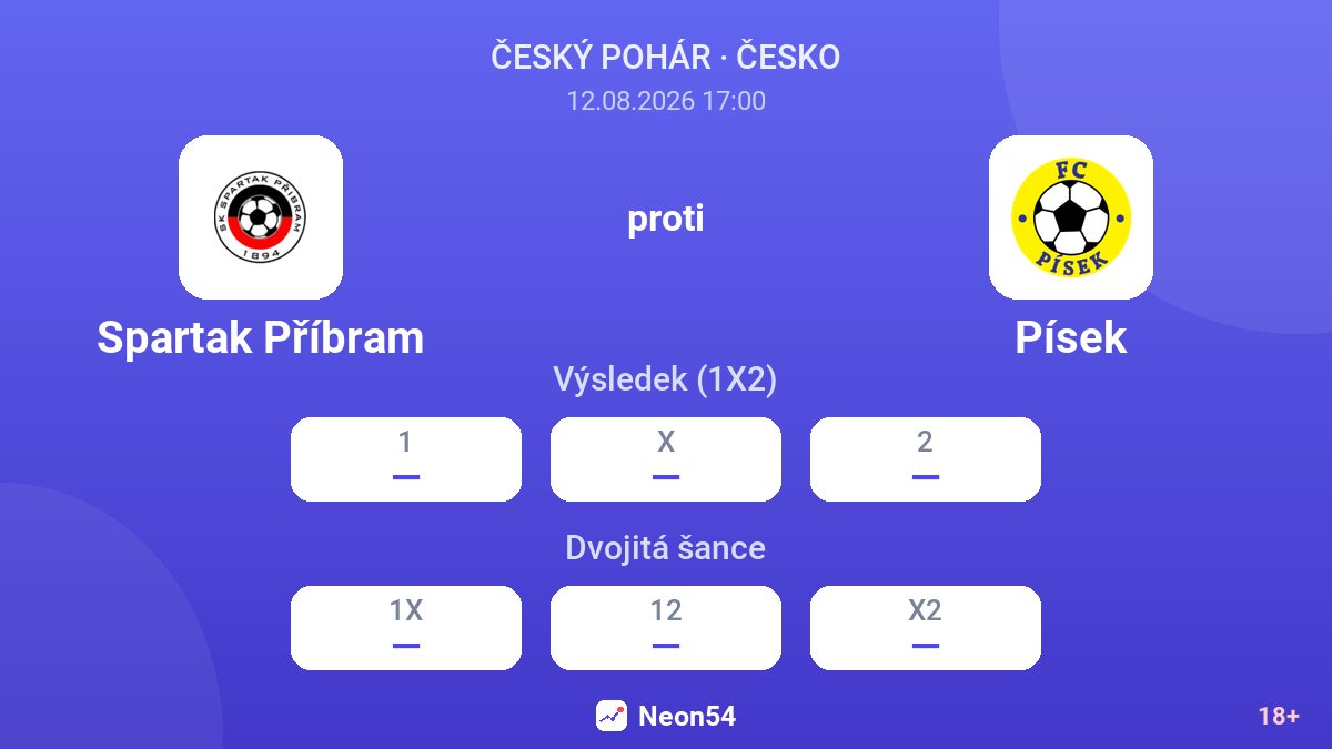 Spartak Příbram – Písek — kurzy