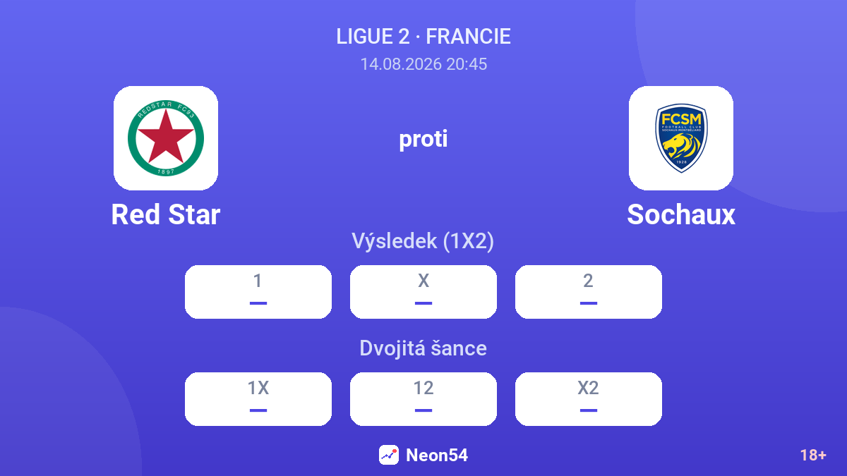 Red Star – Sochaux — kurzy
