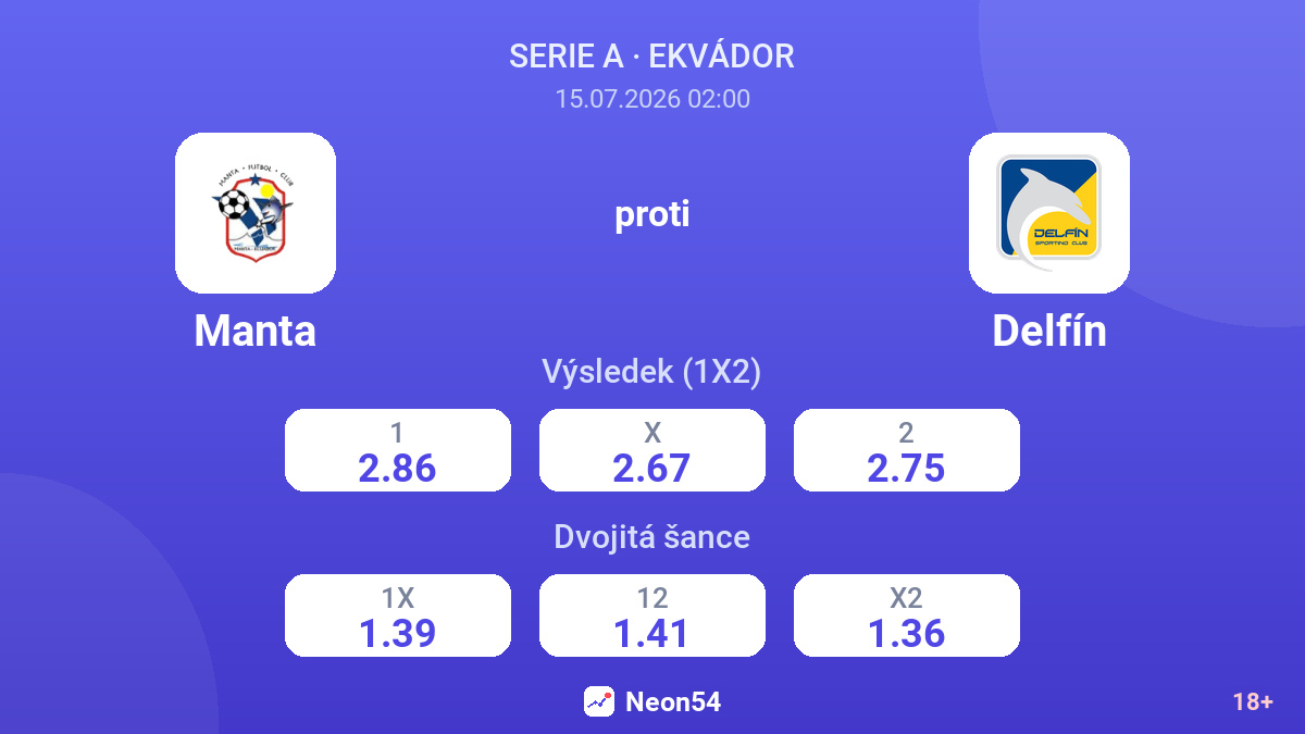 Manta proti Delfín — kurzy