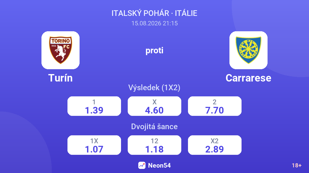 Turín – Carrarese — kurzy