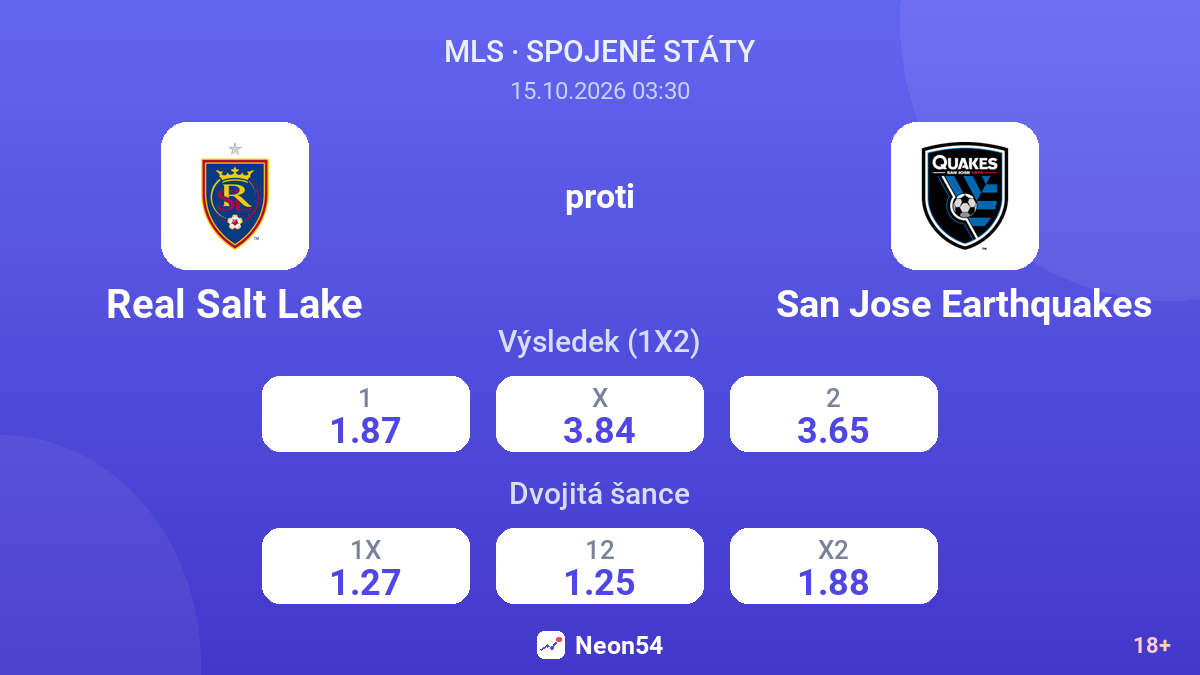 Real Salt Lake – San Jose Earthquakes — kurzy