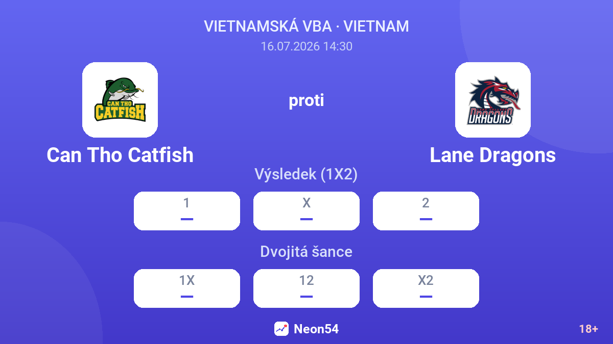 Can Tho Catfish proti Lane Dragons — kurzy