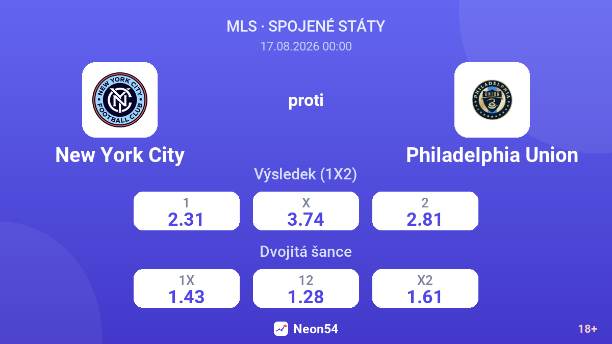 New York City – Philadelphia Union — kurzy