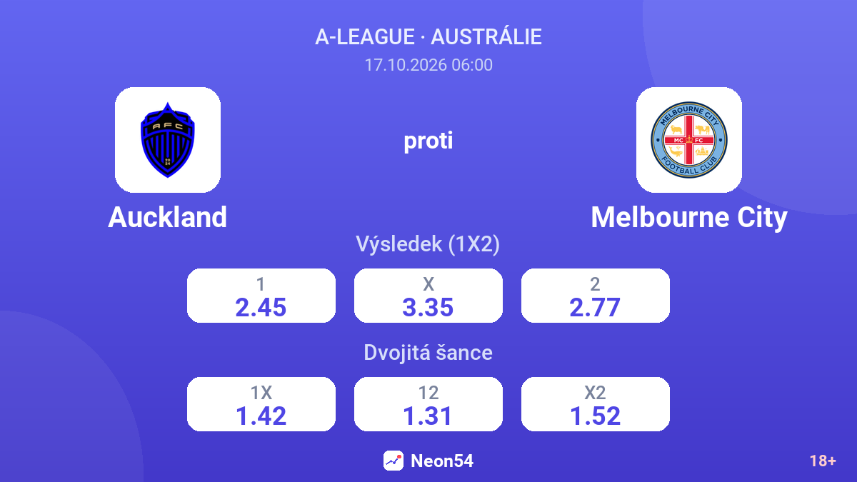Auckland – Melbourne City — kurzy