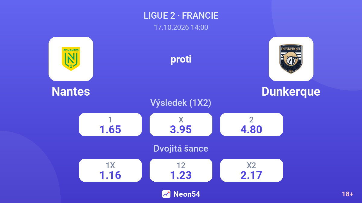 Nantes – Dunkerque — kurzy