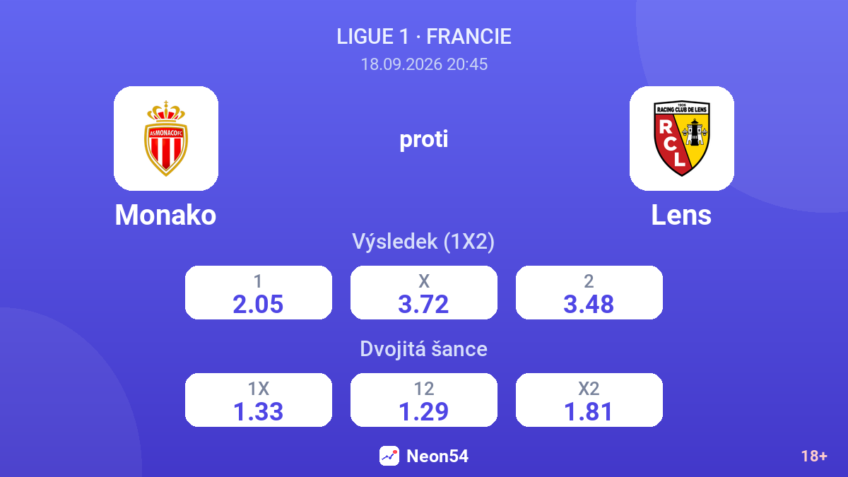 Monako – Lens — kurzy