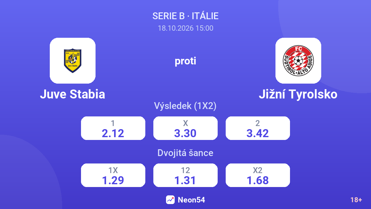 Juve Stabia – Jižní Tyrolsko — kurzy