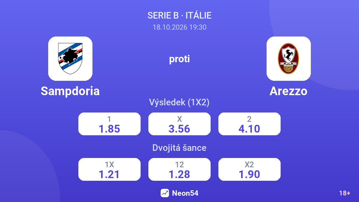 Sampdoria – Arezzo — kurzy