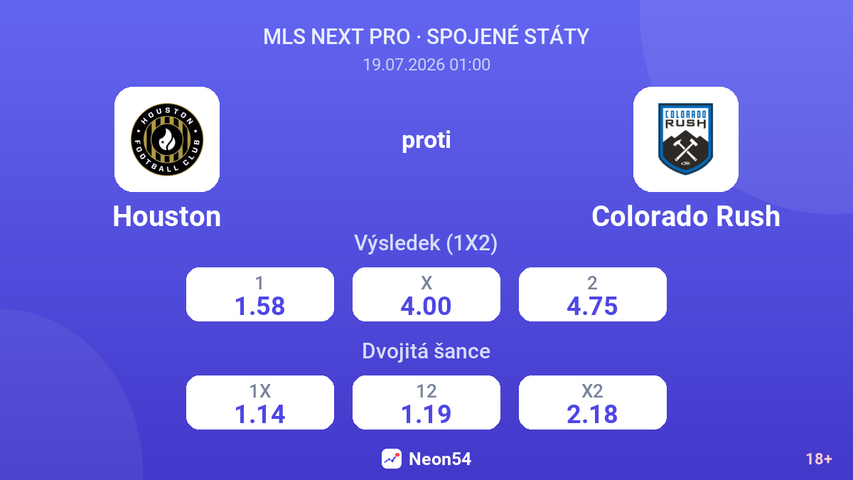Houston proti Colorado Rush — kurzy