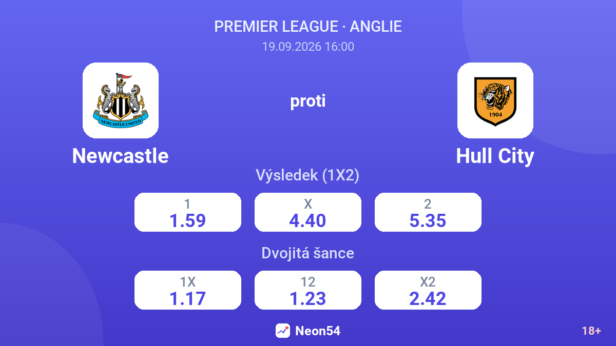 Newcastle – Hull City — kurzy