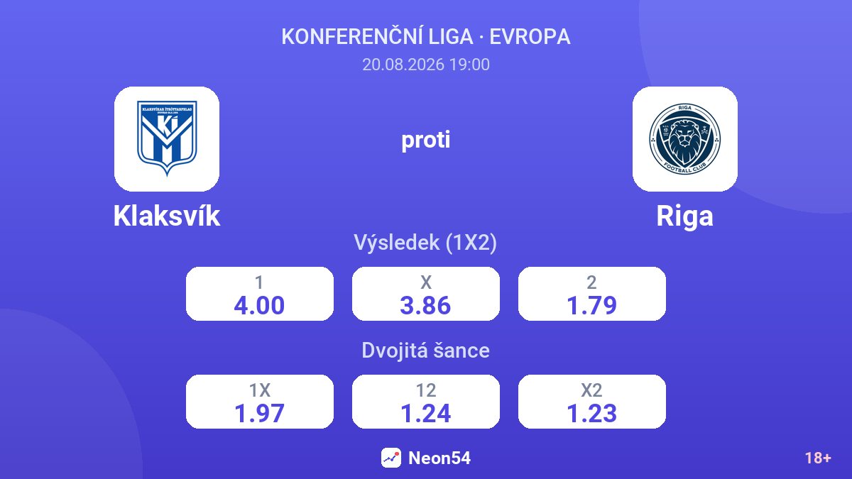 Klaksvík – Riga — kurzy