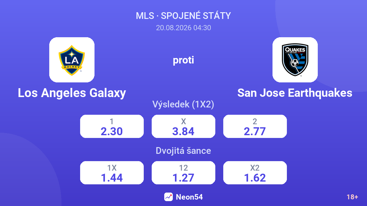 Los Angeles Galaxy – San Jose Earthquakes — kurzy