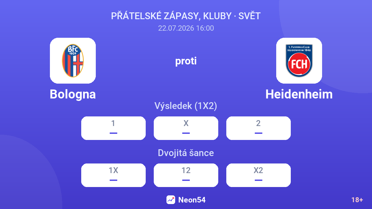 Bologna proti Heidenheim — kurzy