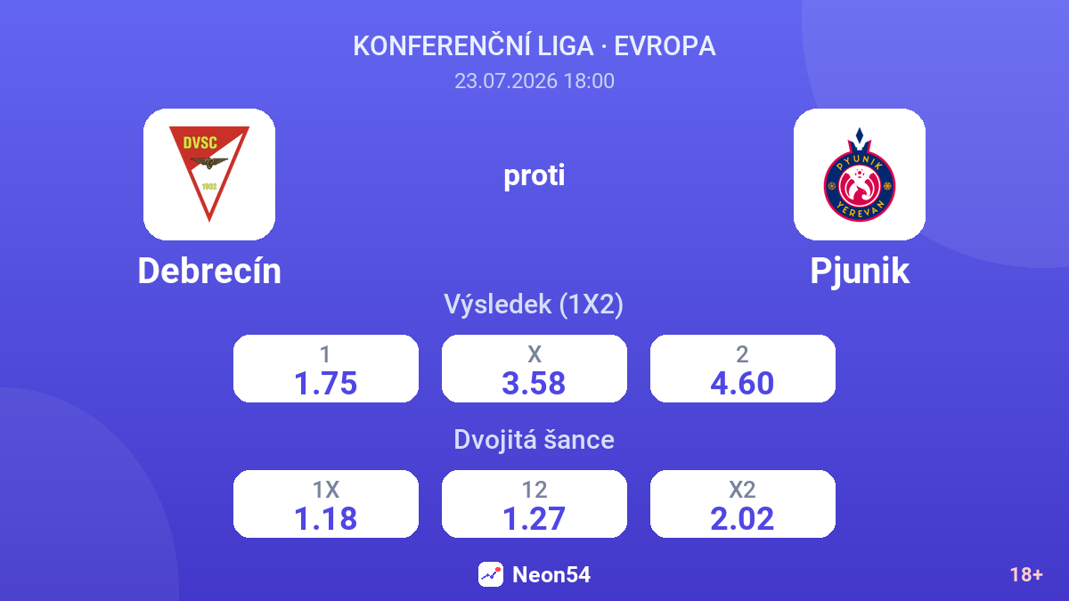 Debrecín proti Pjunik — kurzy