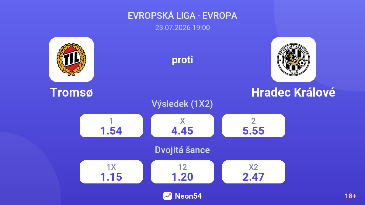 Tromsø proti Hradec Králové — kurzy