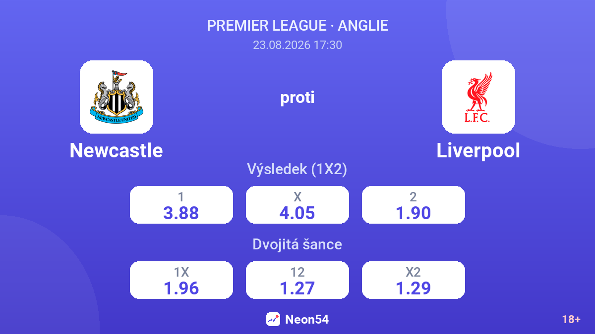 Newcastle – Liverpool — kurzy