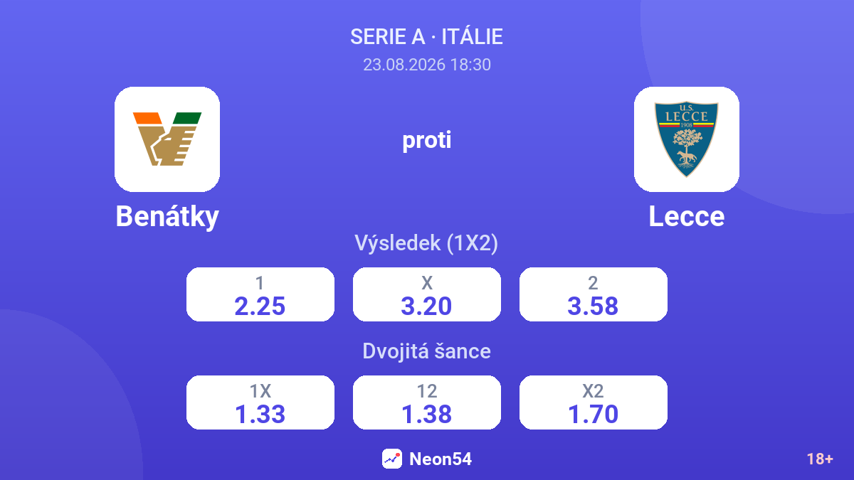 Benátky – Lecce — kurzy