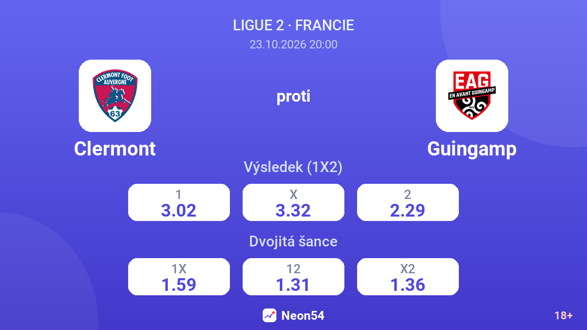 Clermont – Guingamp — kurzy