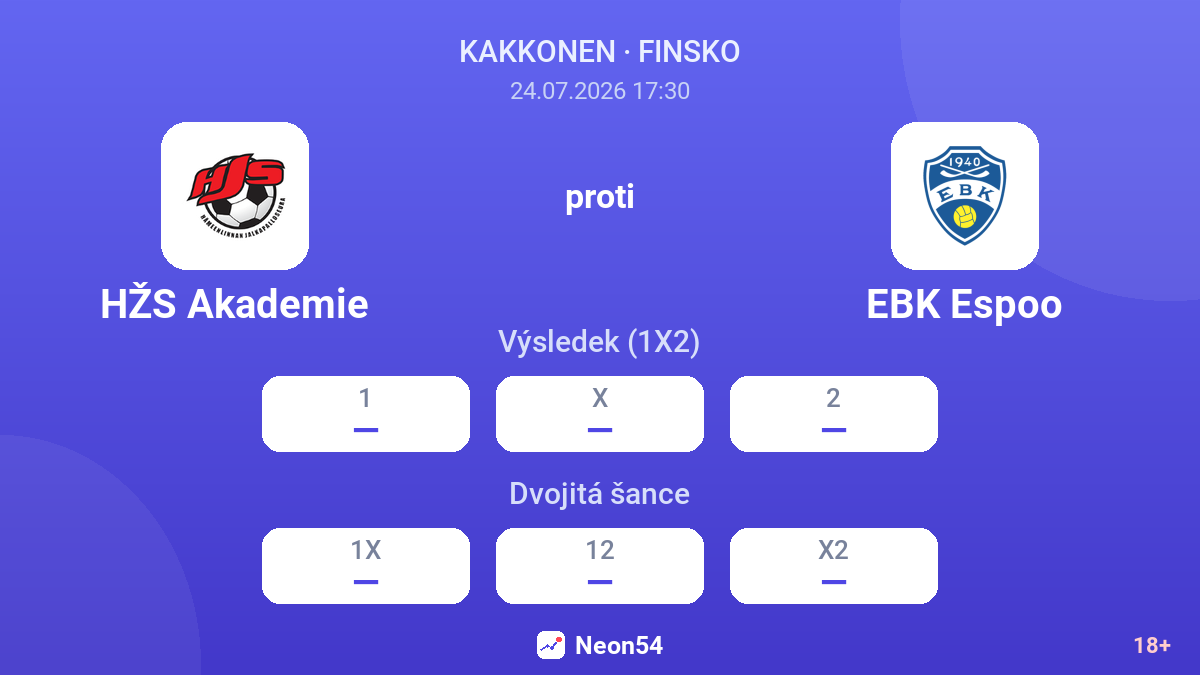 HŽS Akademie proti EBK Espoo — kurzy