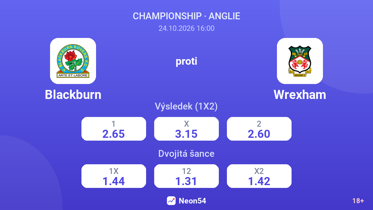 Blackburn – Wrexham — kurzy