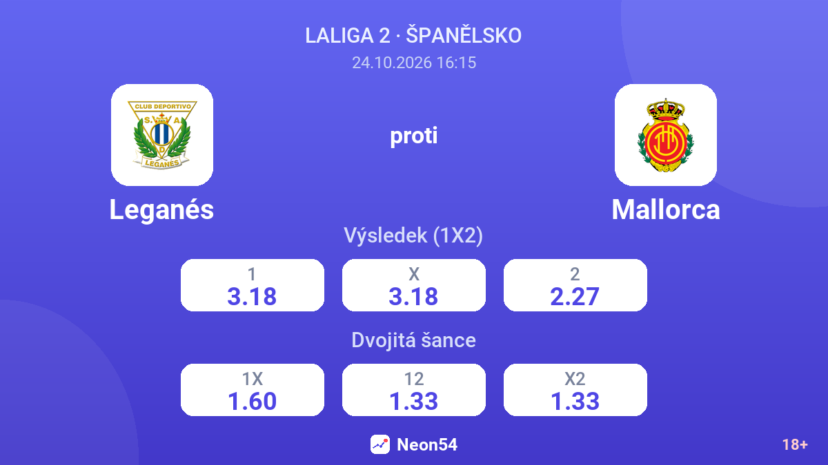 Leganés – Mallorca — kurzy