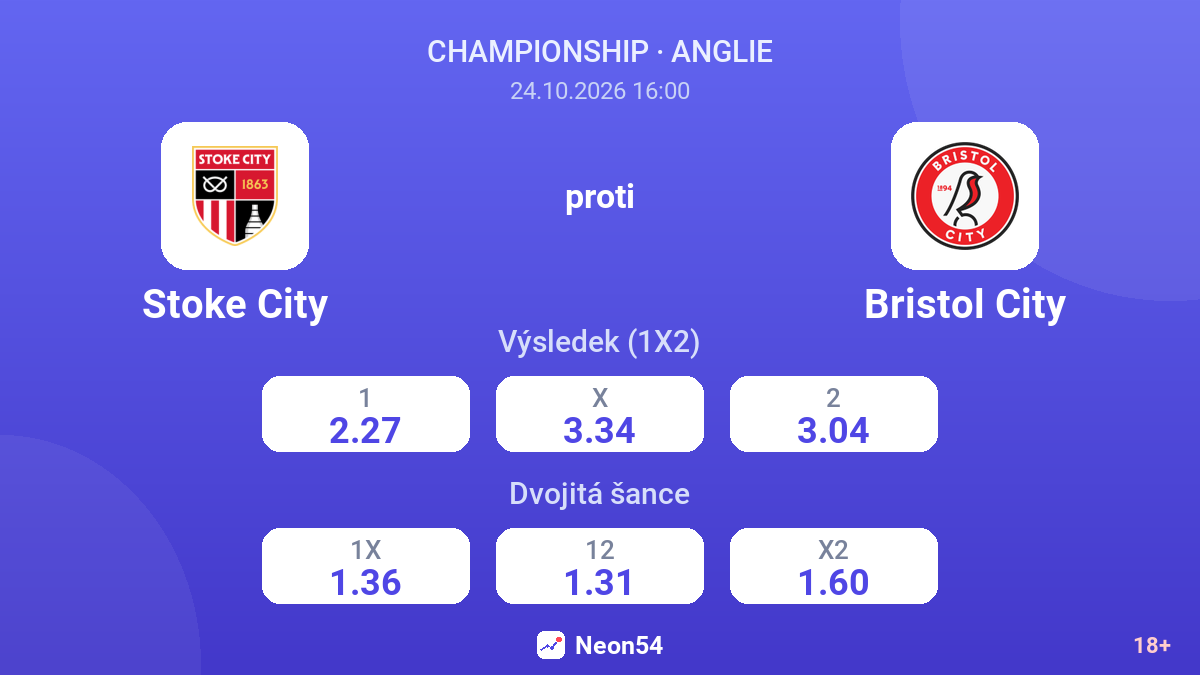 Stoke City – Bristol City — kurzy