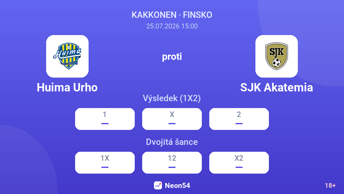 Huima Urho proti SJK Akatemia — kurzy