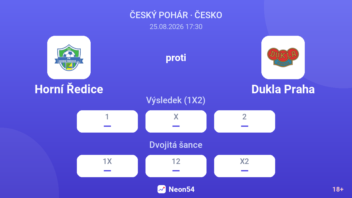 Horní Ředice – Dukla Praha — kurzy