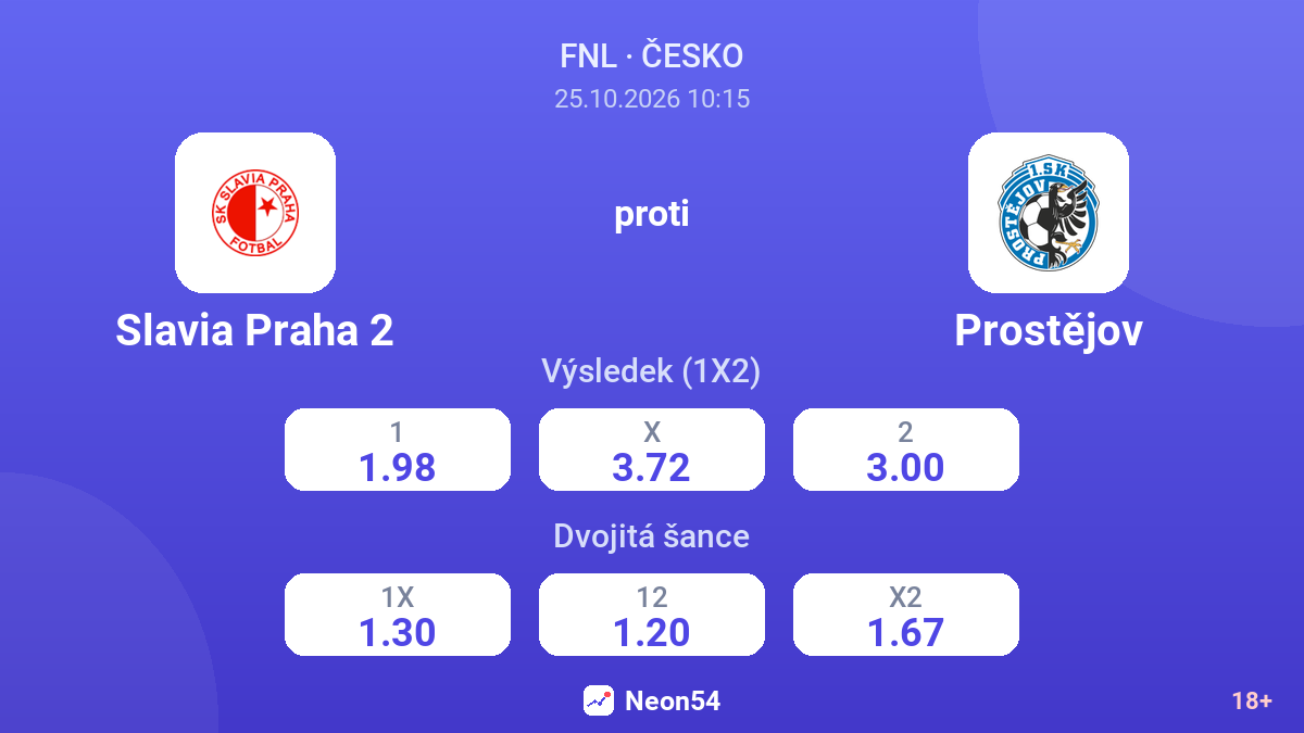Slavia Praha 2 – Prostějov — kurzy